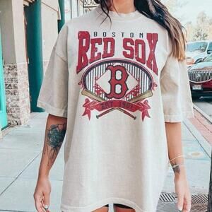 Boston Red Sox Baseball Retro 1901 Fan Graphic Baseball Team T Shirt 166